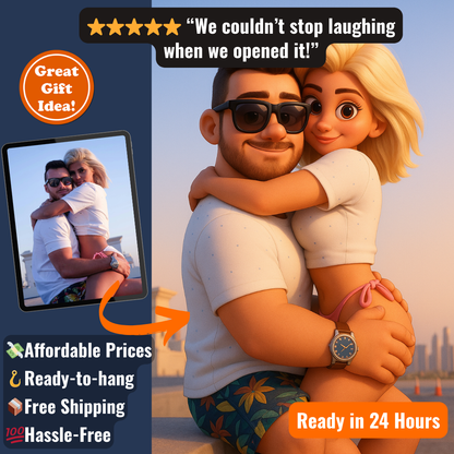 Personalized Couple Portrait – Canvas