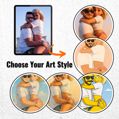 Personalized Couple Portrait – Canvas