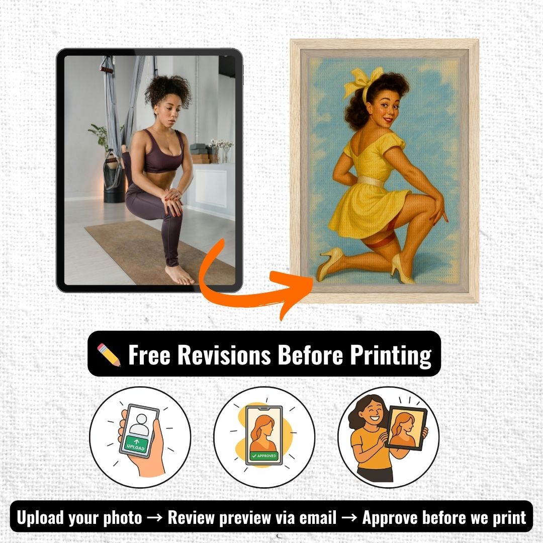 Personalized Pin-Up Portrait – Canvas