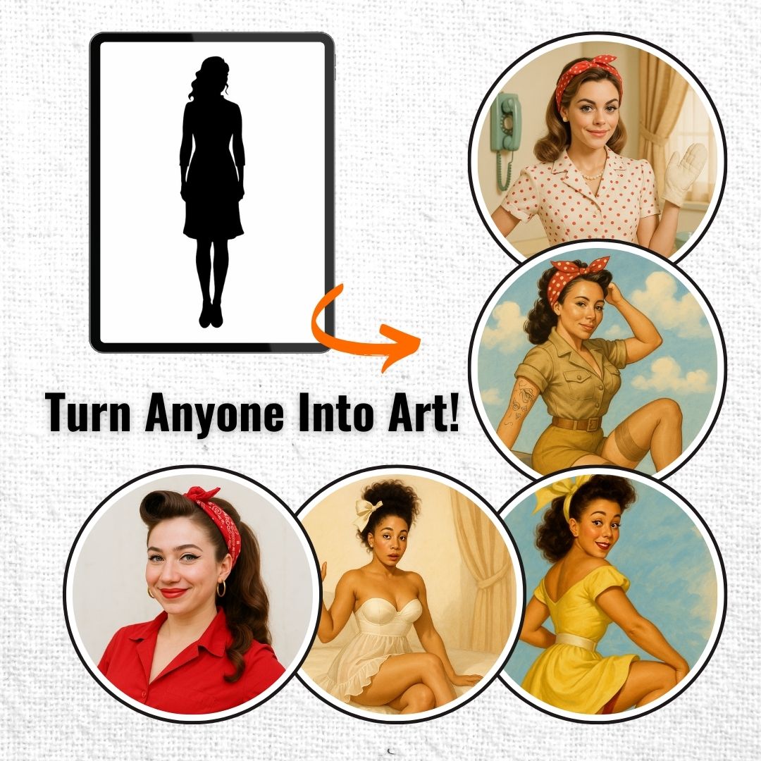 Personalized Pin-Up Portrait – Canvas