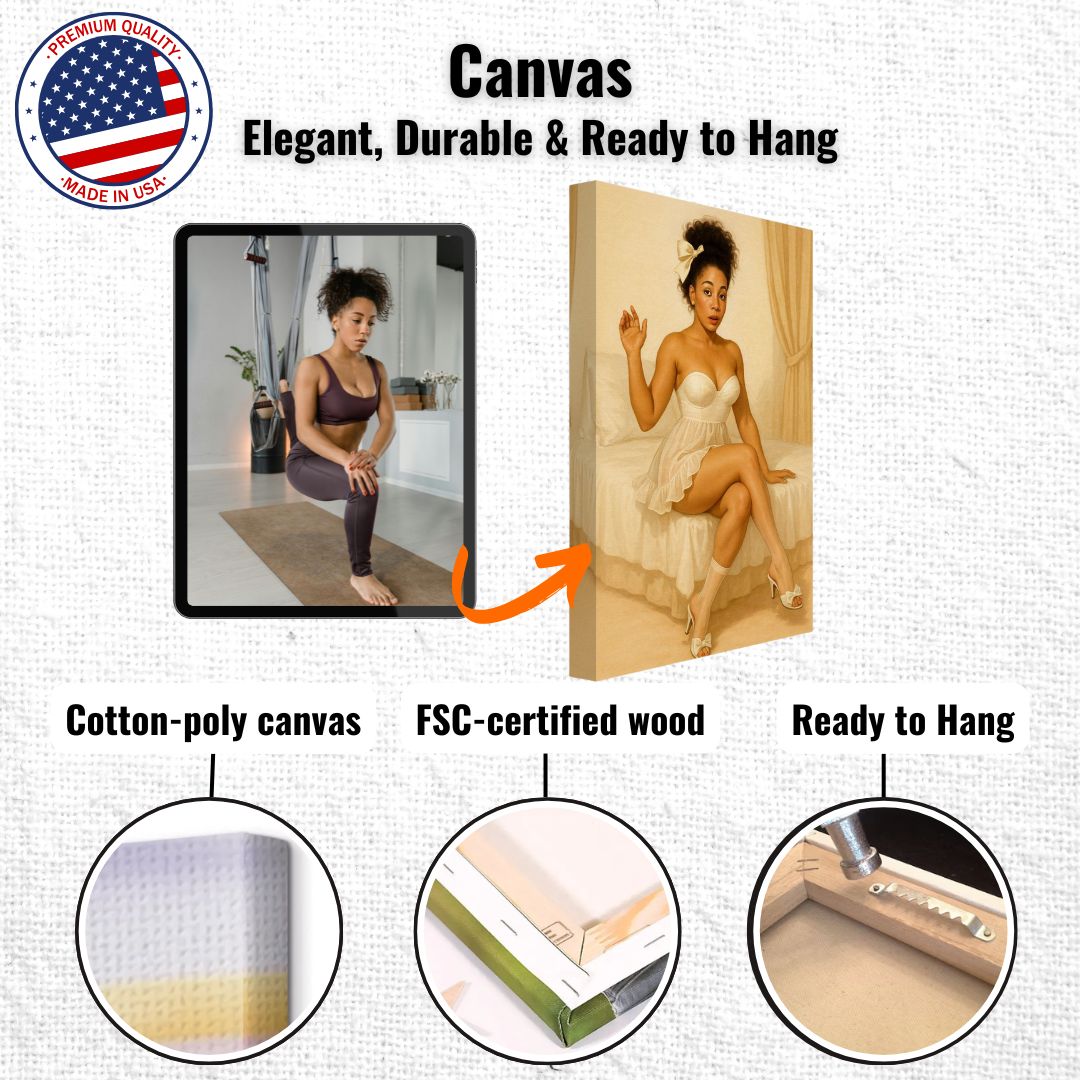 Personalized Pin-Up Portrait – Canvas