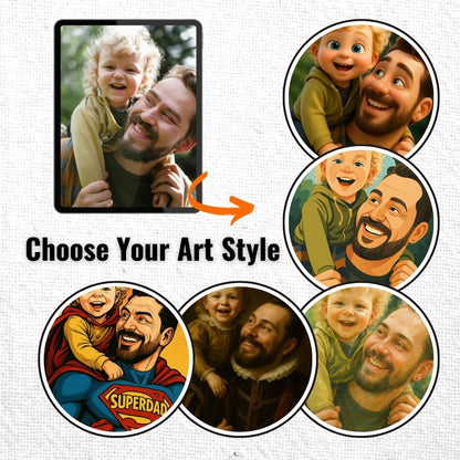 Personalized Portrait for Father – Canvas