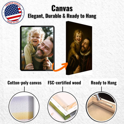 Personalized Portrait for Father – Canvas