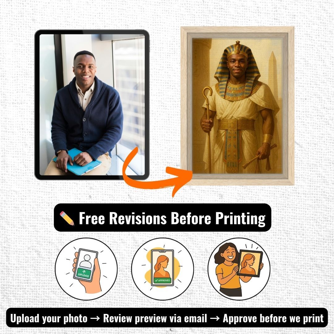Personalized Royal Man Portrait – Framed Canvas