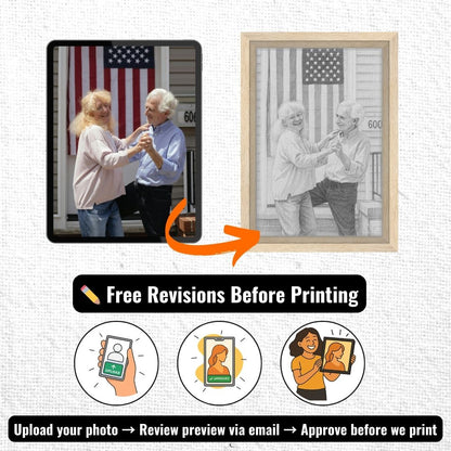 Personalized Sketch Portrait – Canvas