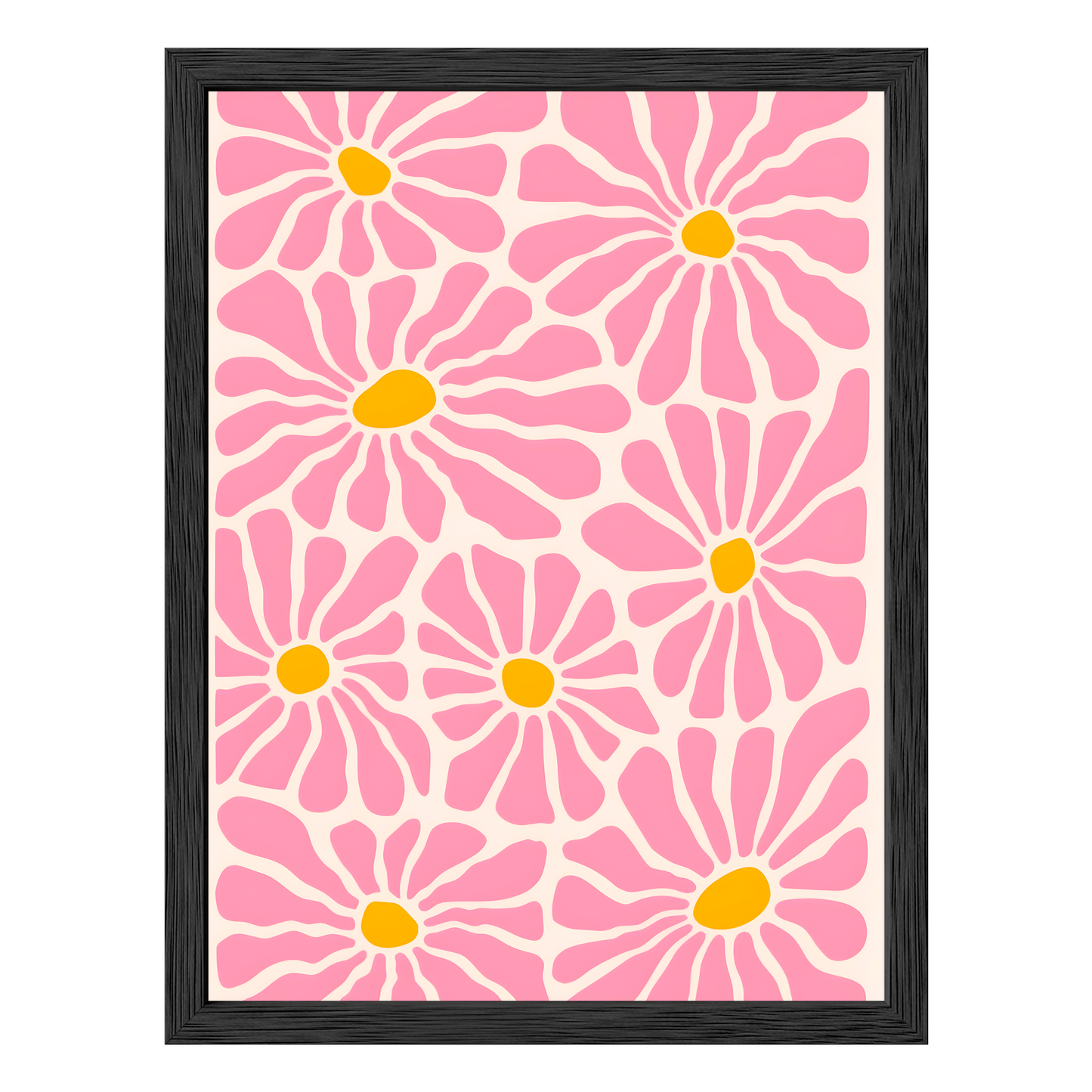 Pink Daisy Field Framed Print