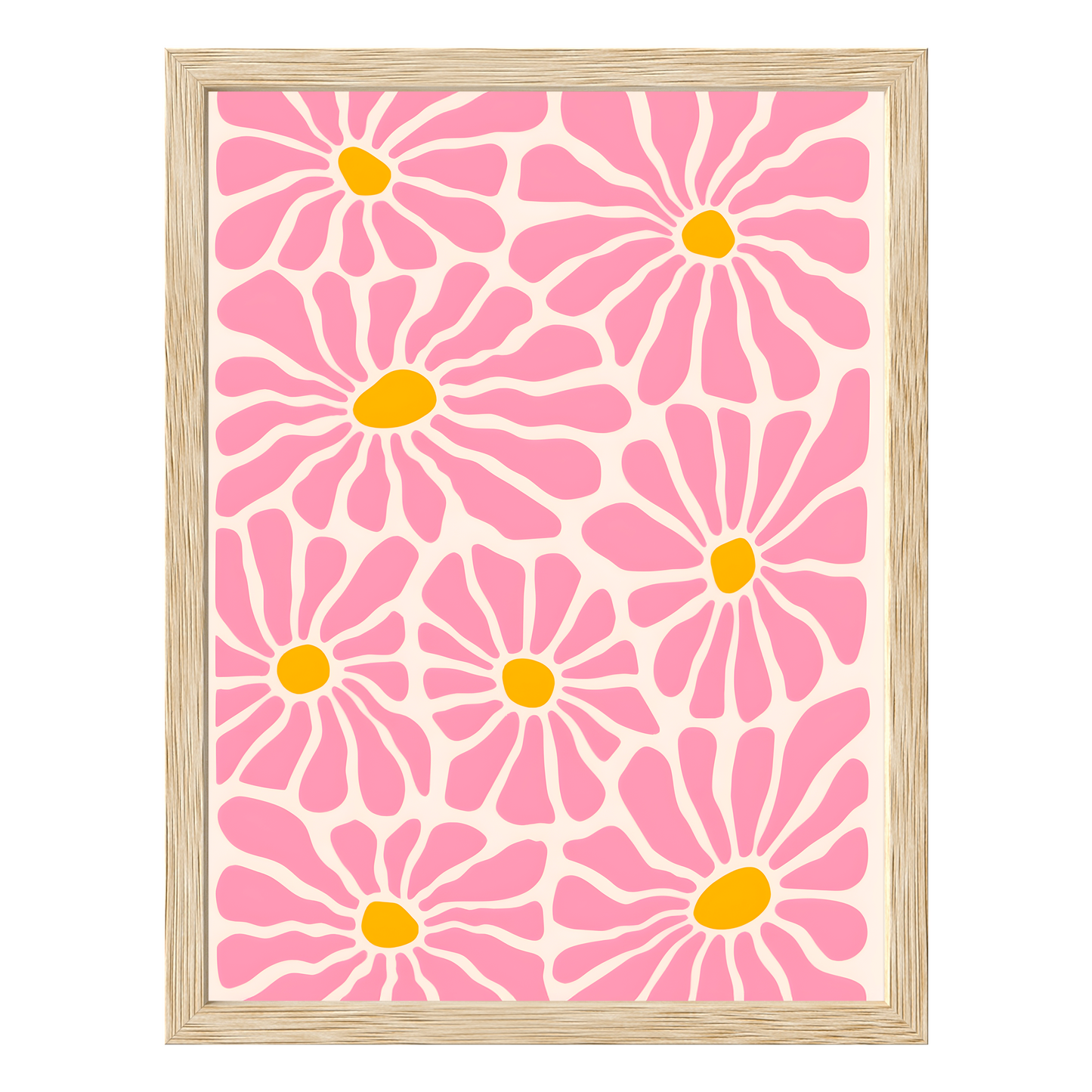 Pink Daisy Field Framed Print