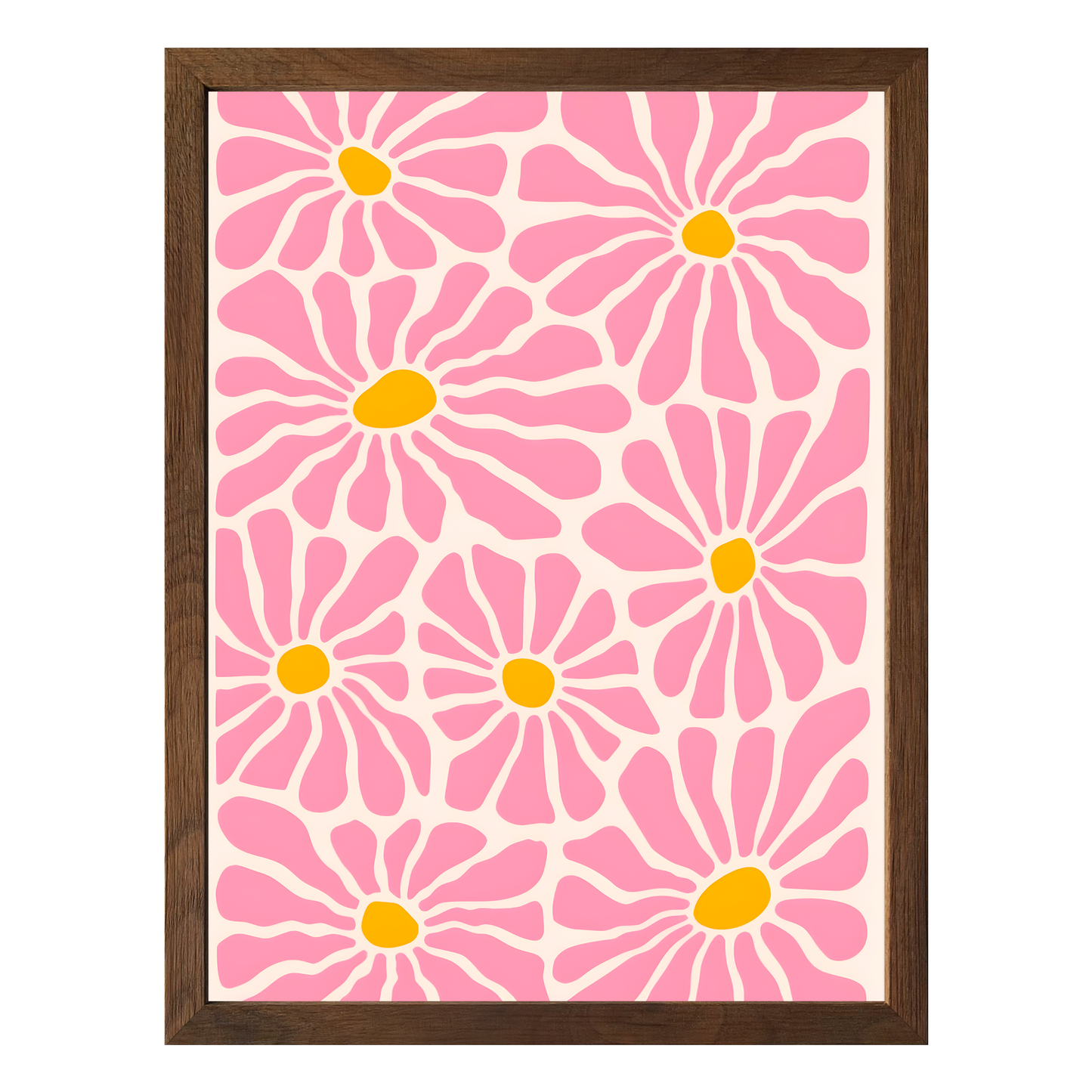 Pink Daisy Field Framed Print