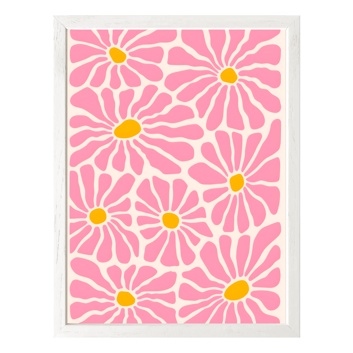 Pink Daisy Field Framed Print