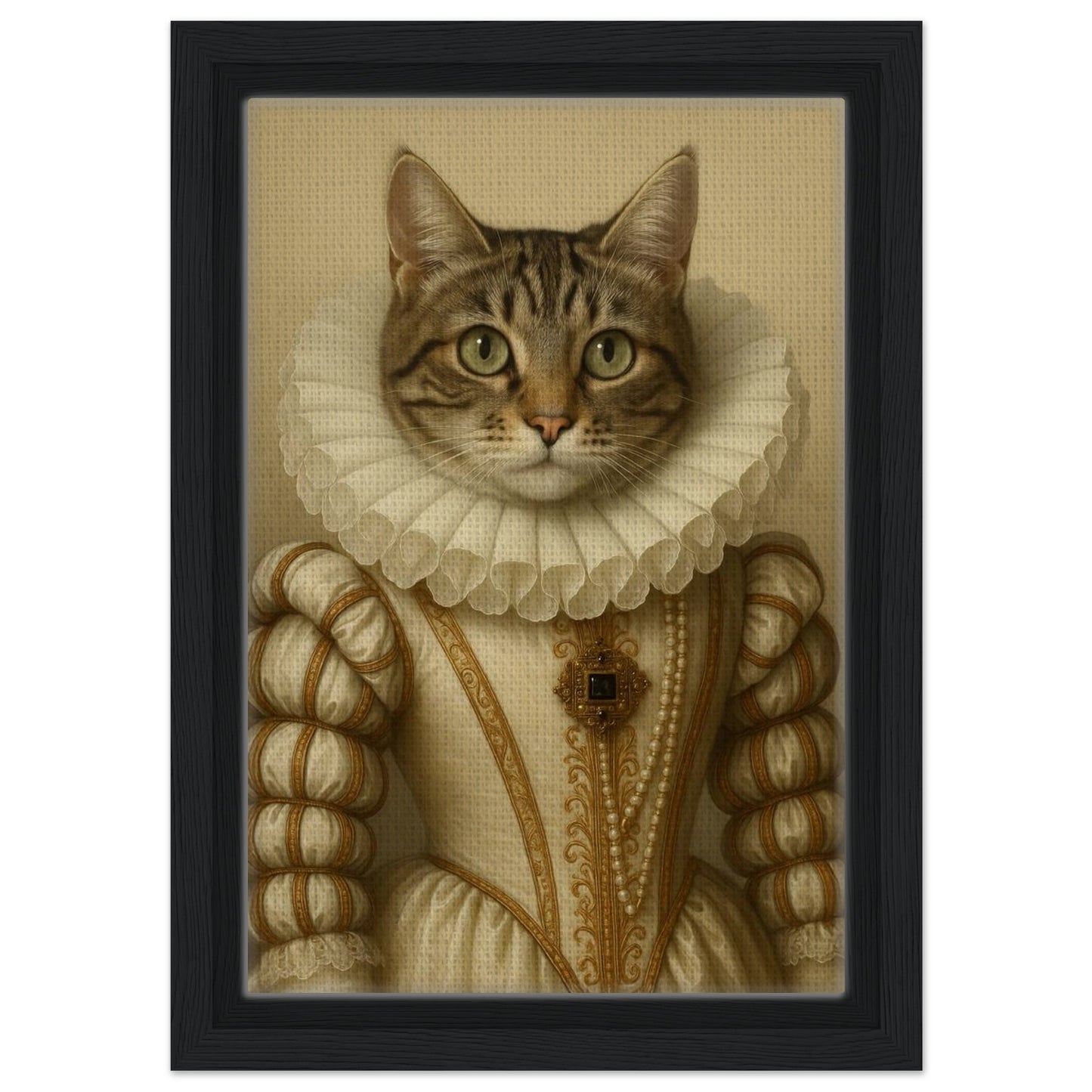 Royal Pet Portrait – Framed Canvas - Masterpiece Print