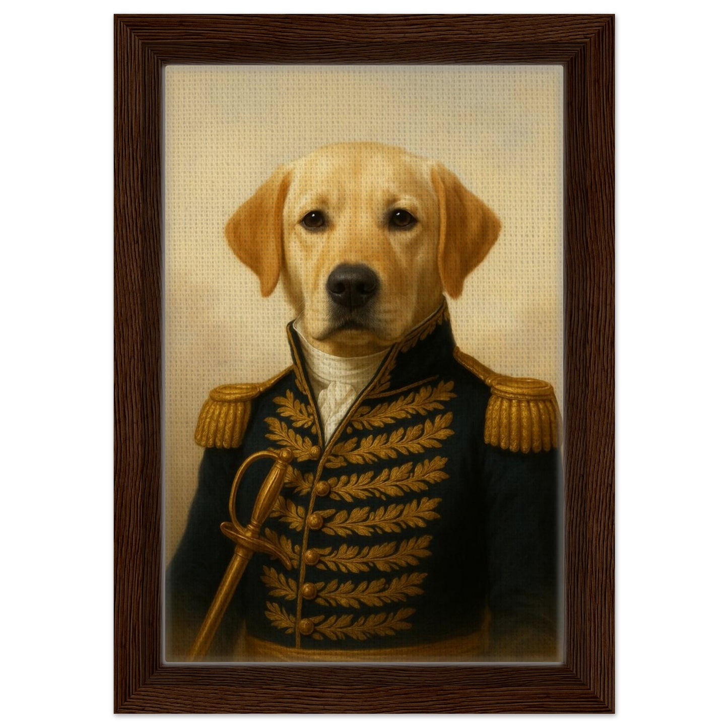 Royal Pet Portrait – Framed Canvas - Masterpiece Print
