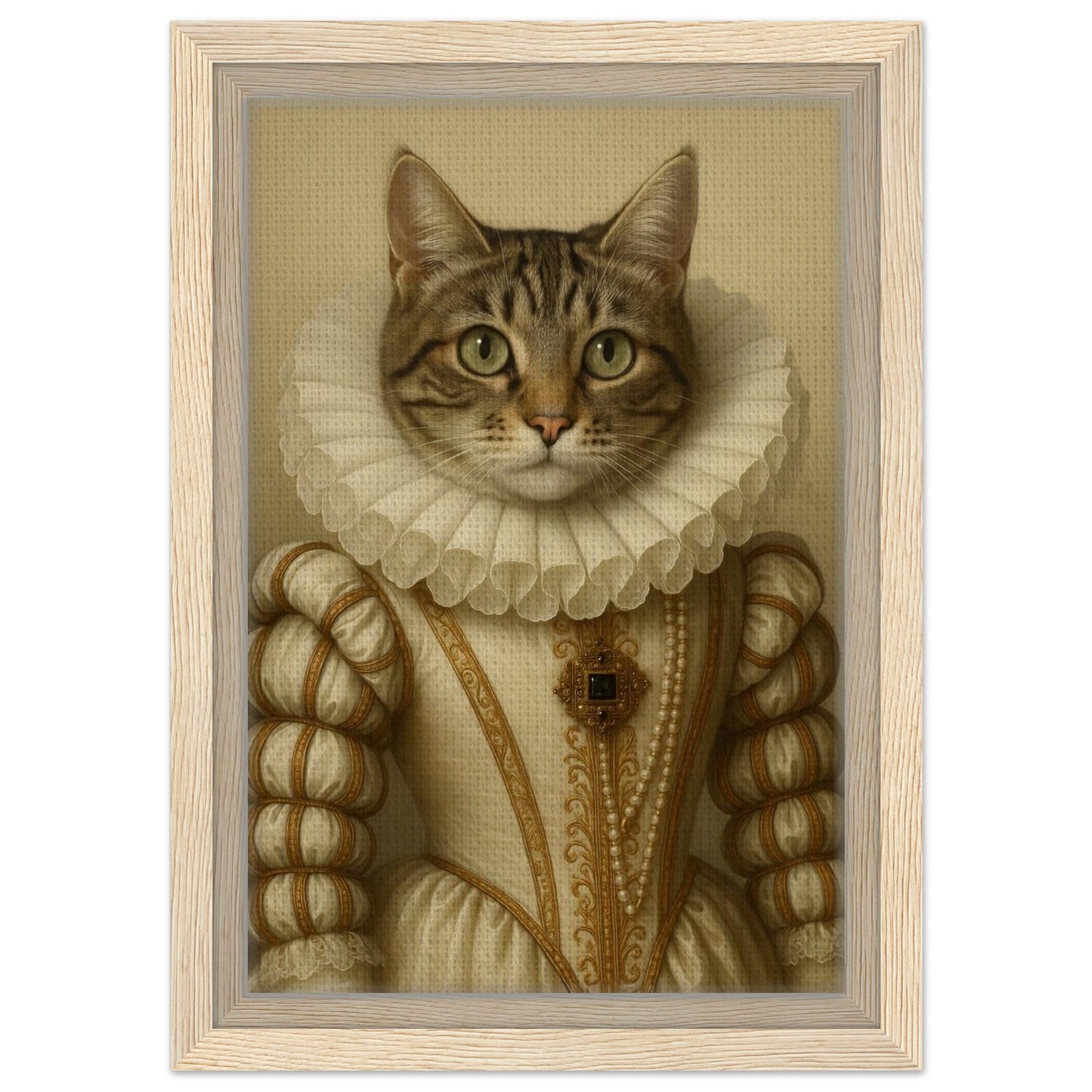 Royal Pet Portrait – Framed Canvas - Masterpiece Print