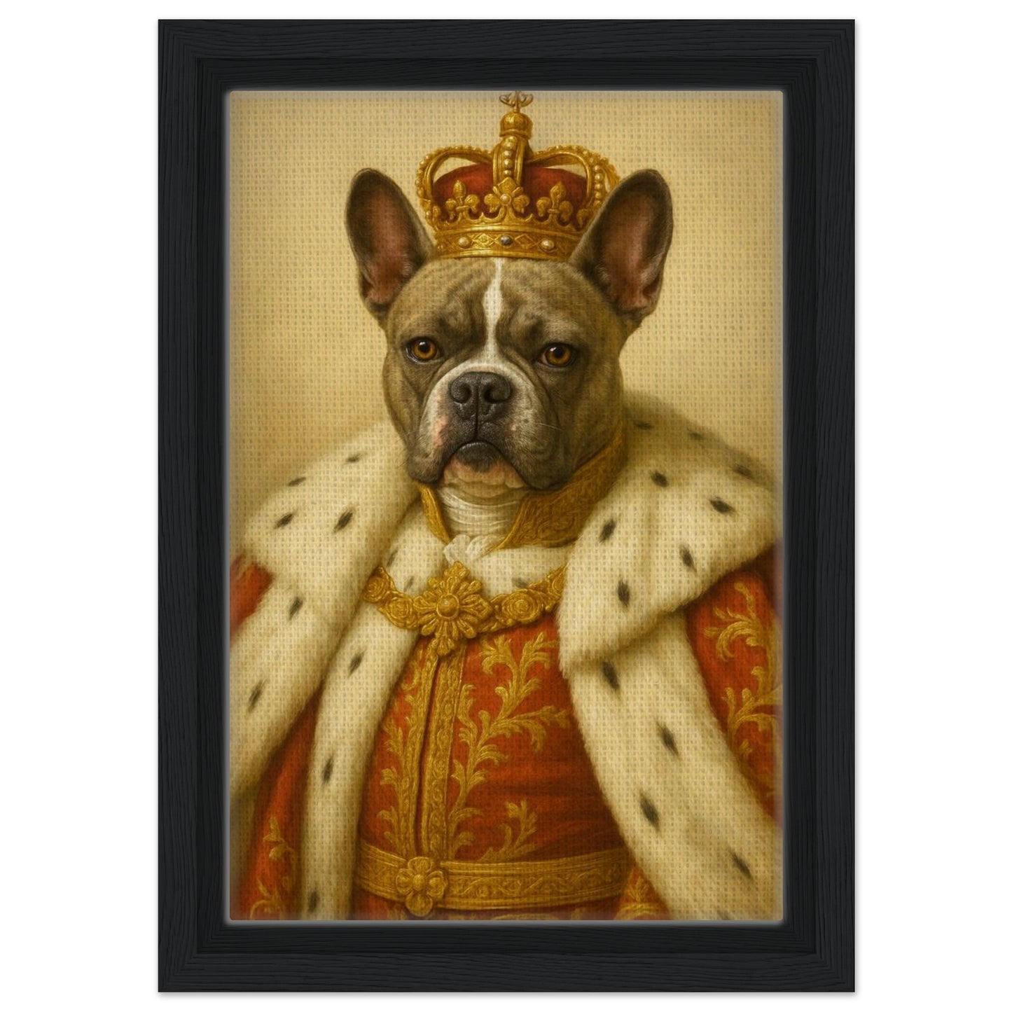 Royal Pet Portrait – Framed Canvas - Masterpiece Print