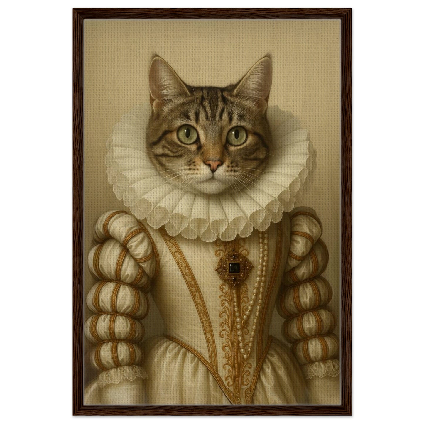Royal Pet Portrait – Framed Canvas - Masterpiece Print