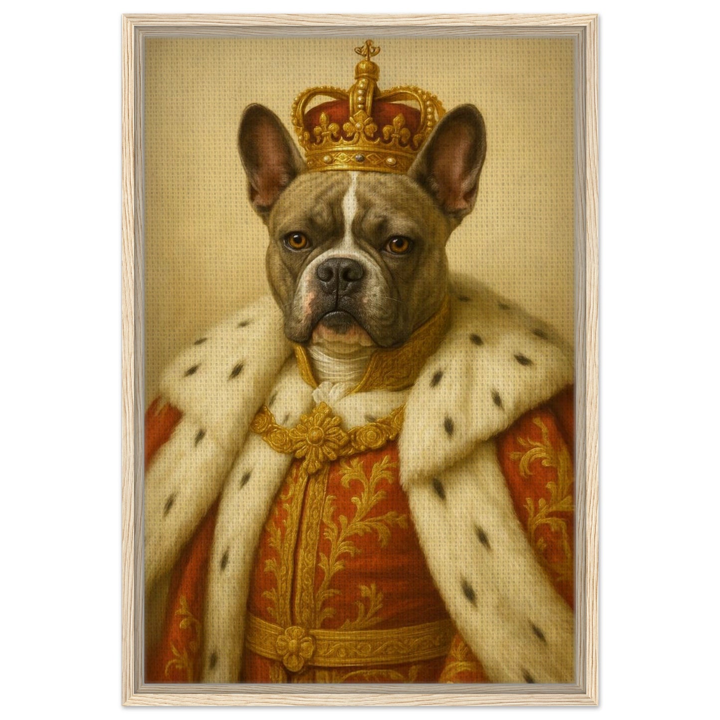 Royal Pet Portrait – Framed Canvas - Masterpiece Print
