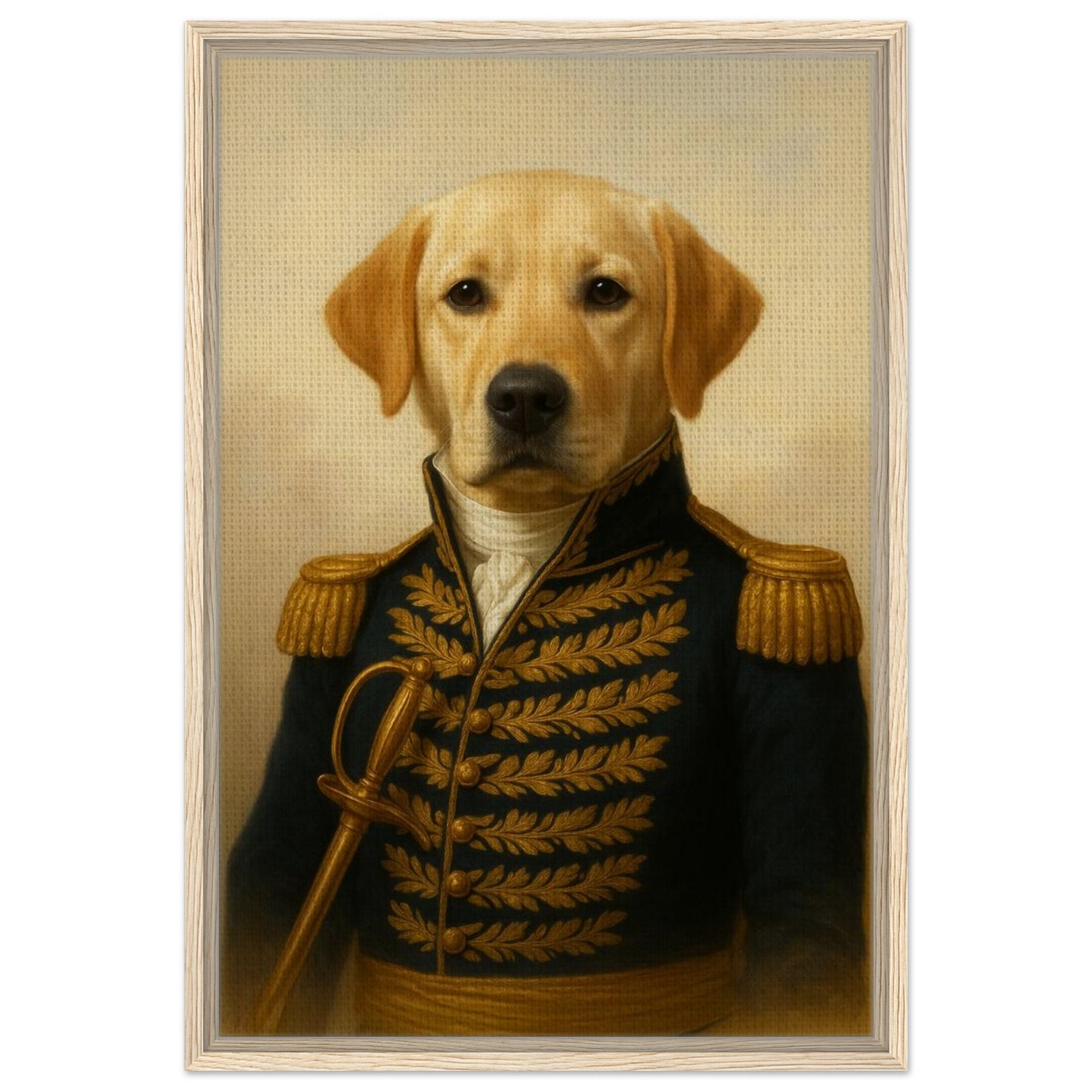 Royal Pet Portrait – Framed Canvas - Masterpiece Print