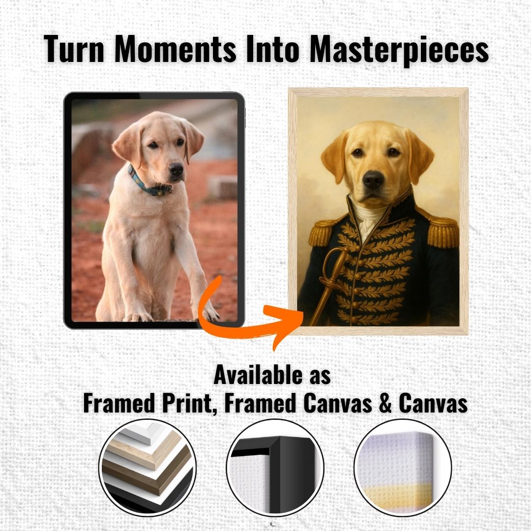 Royal Pet Portrait – Framed Print
