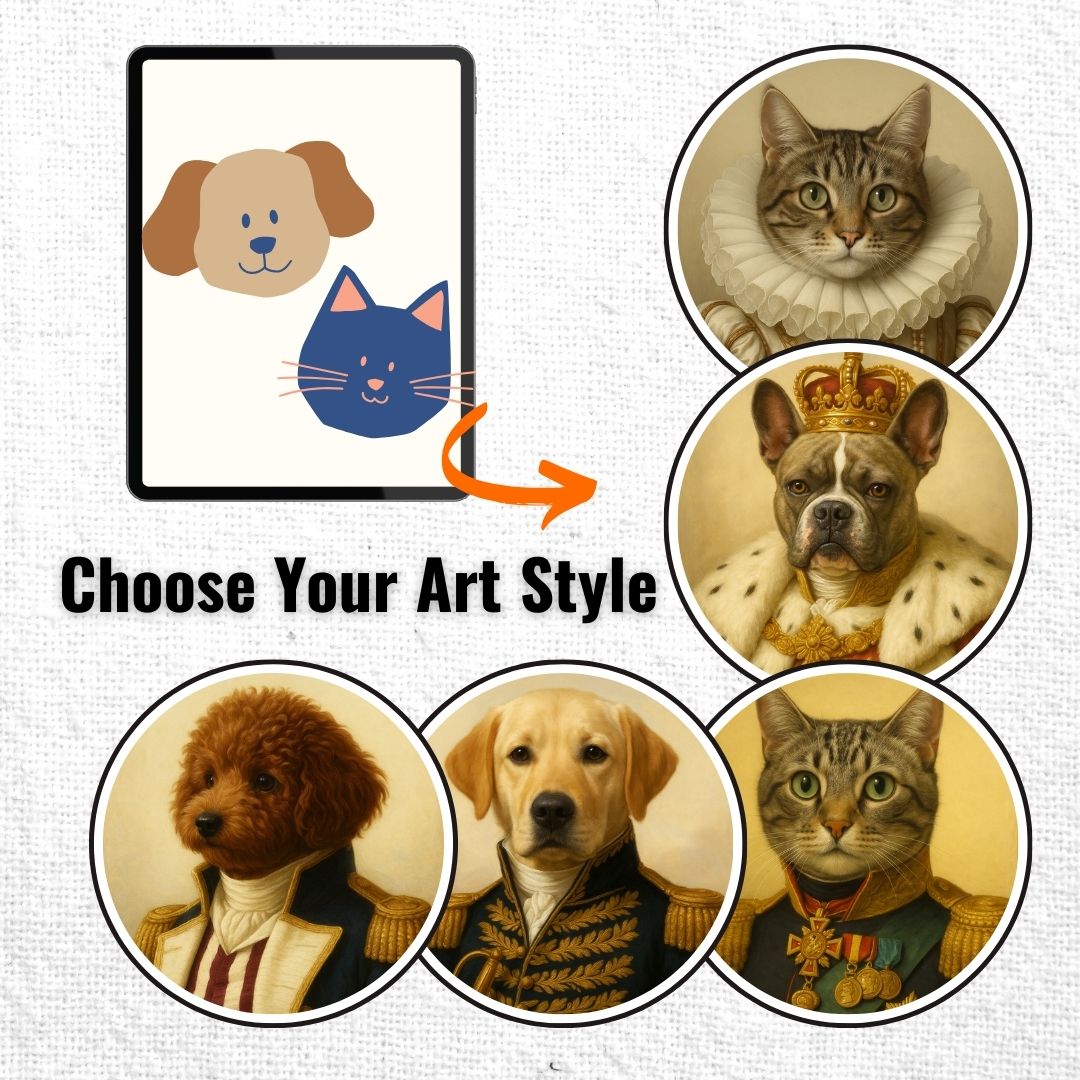 Royal Pet Portrait – Framed Print