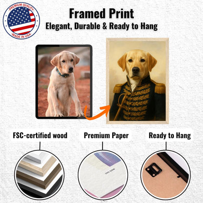 Royal Pet Portrait – Framed Print