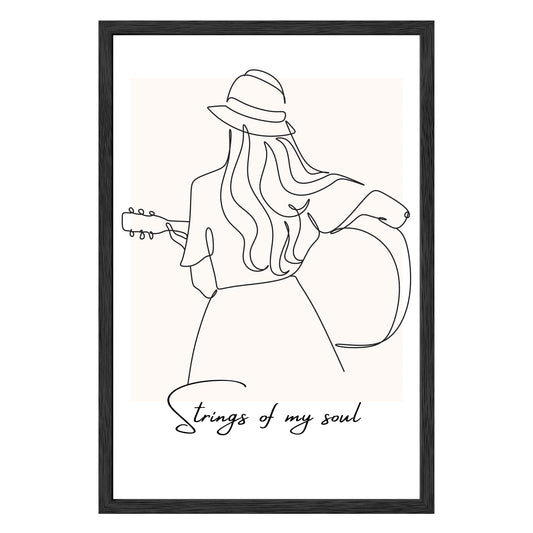 Strumming Vibes Framed Print - Masterpiece Print