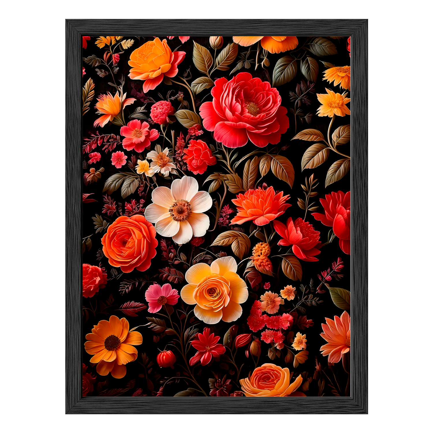 Vibrant Floral Symphony Framed Print - Masterpiece Print