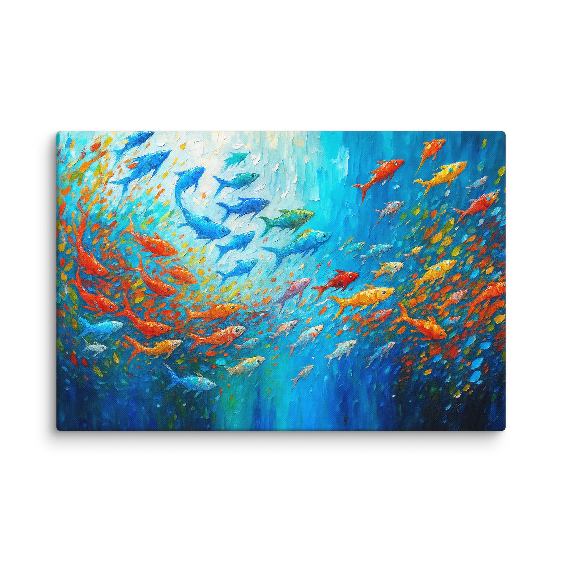 Vibrant Ocean Fish Wall Art Print – Colorful Abstract Underwater Canvas 40″×60″ - Masterpiece Print