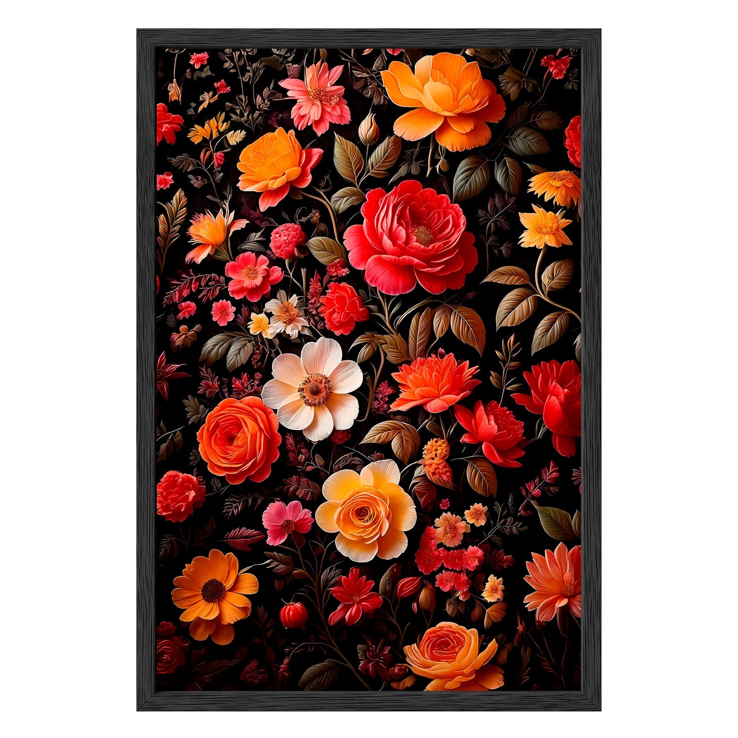 Vibrant Floral Symphony Framed Print