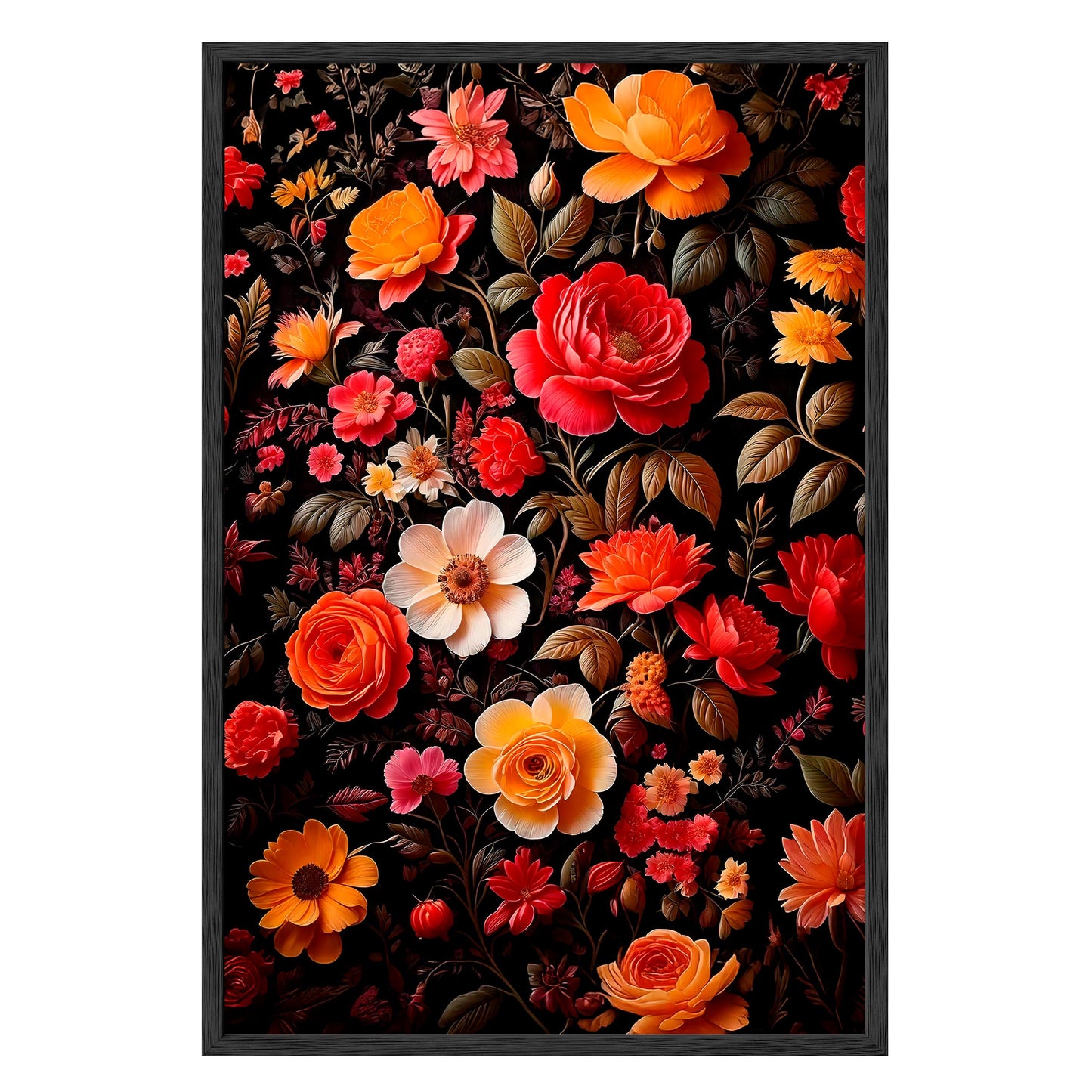 Vibrant Floral Symphony Framed Print
