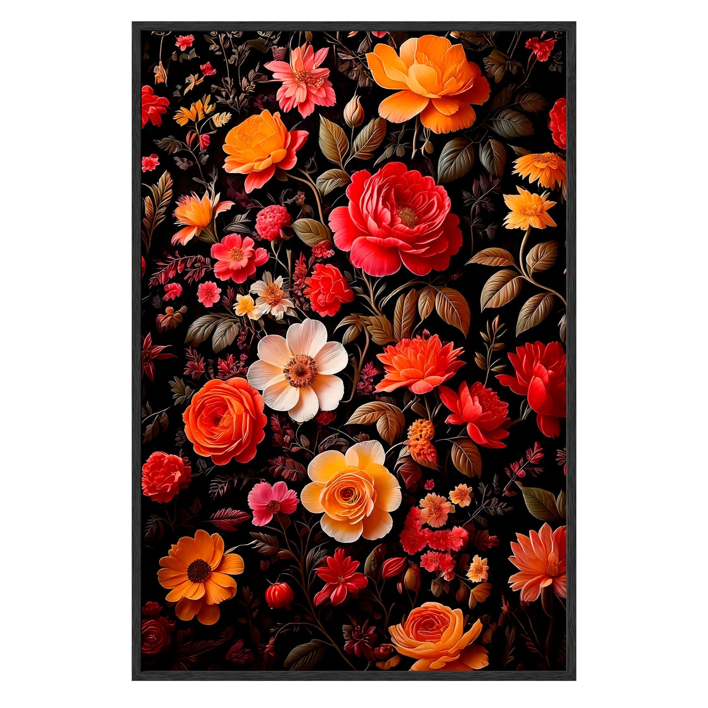 Vibrant Floral Symphony Framed Print