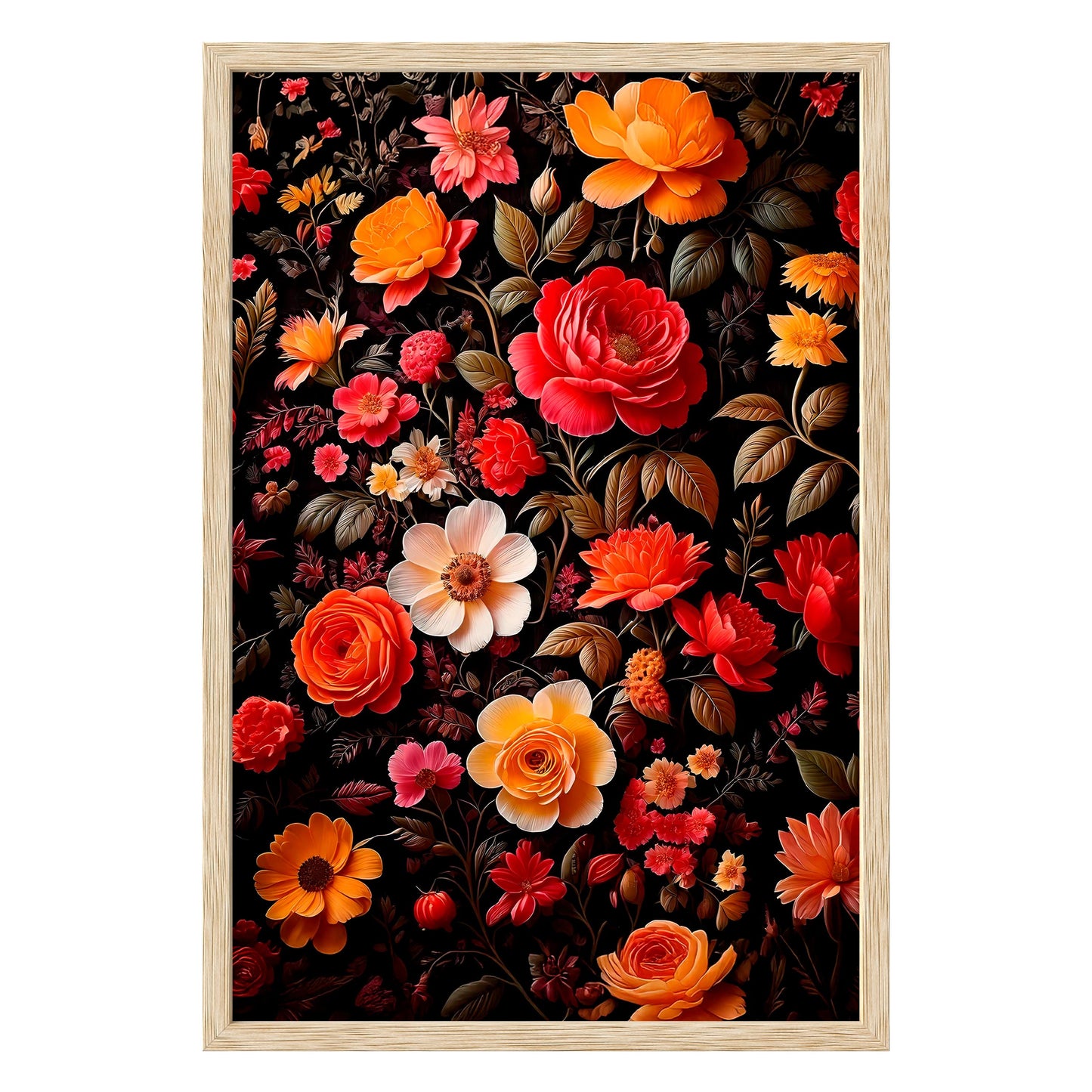 Vibrant Floral Symphony Framed Print