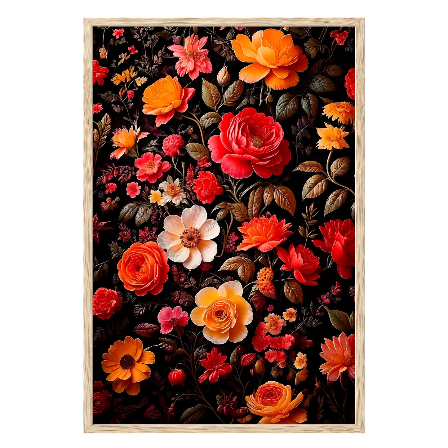 Vibrant Floral Symphony Framed Print