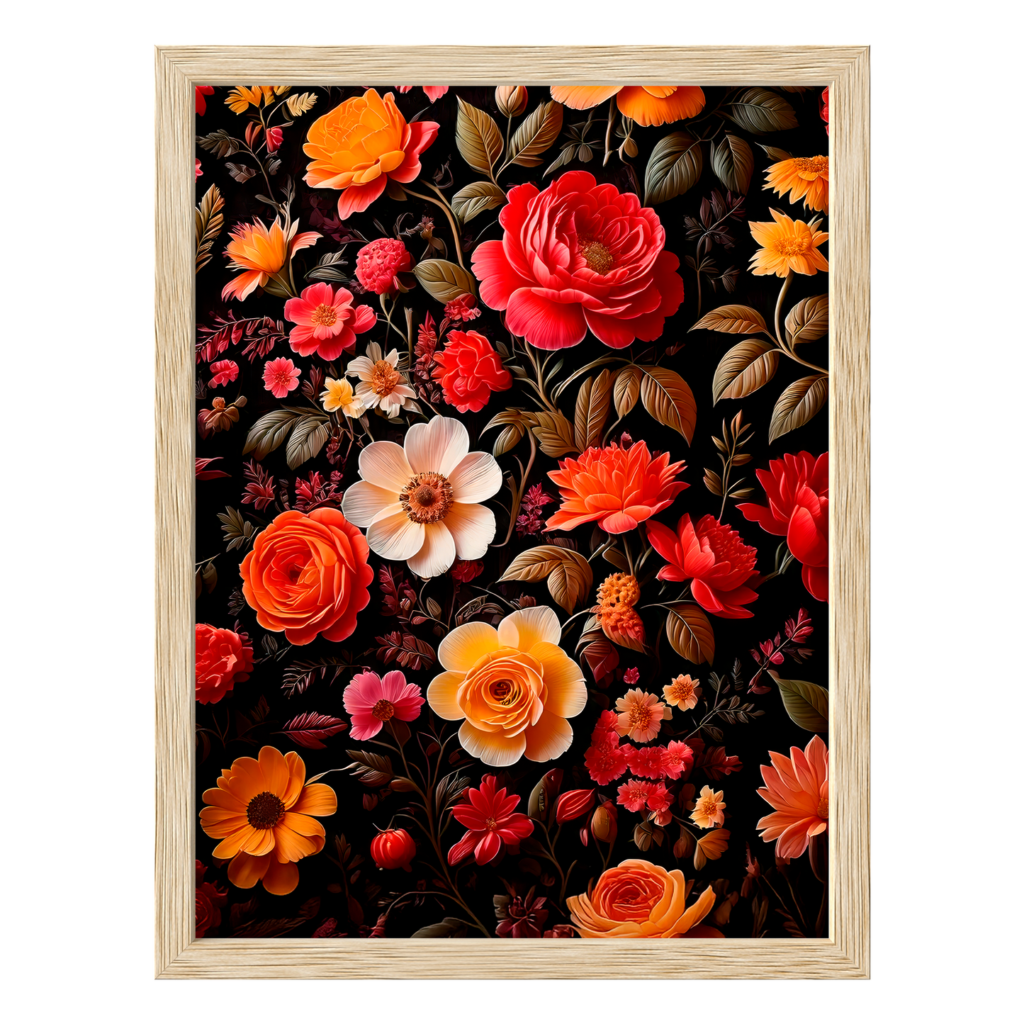 Vibrant Floral Symphony Framed Print
