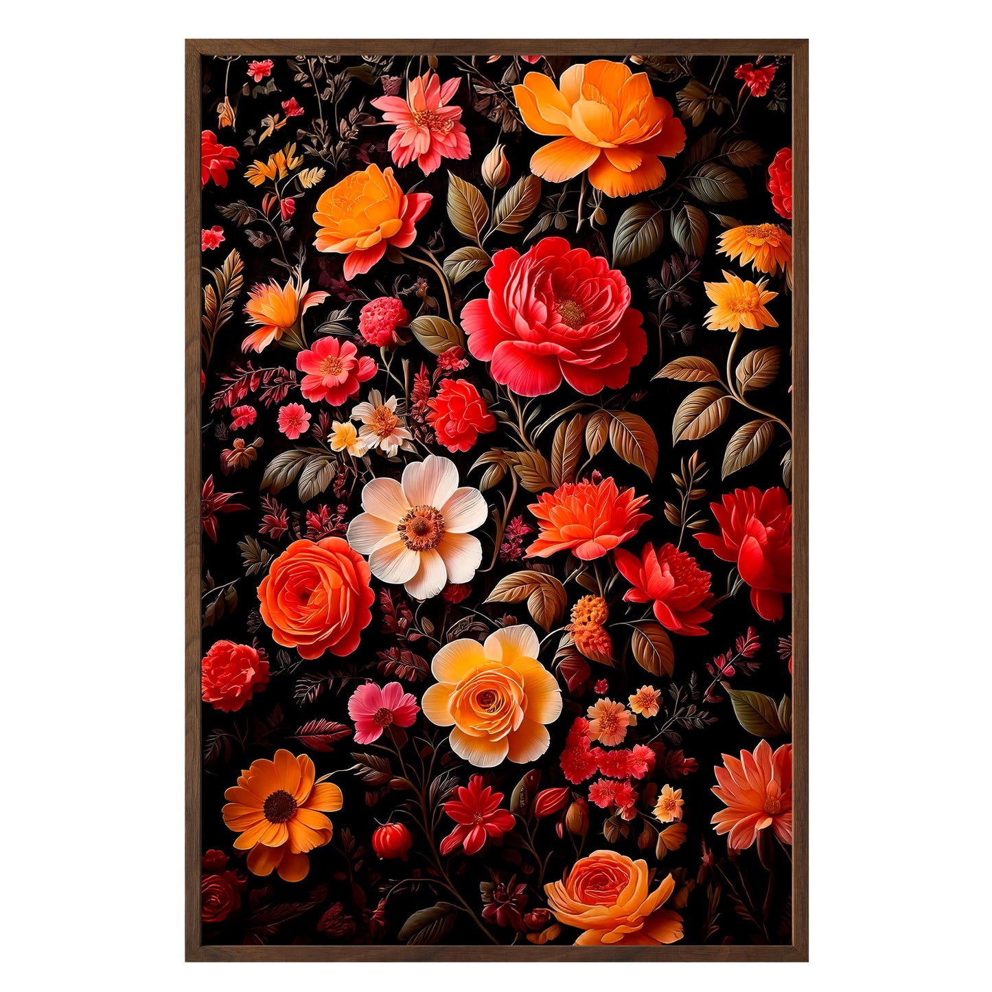 Vibrant Floral Symphony Framed Print