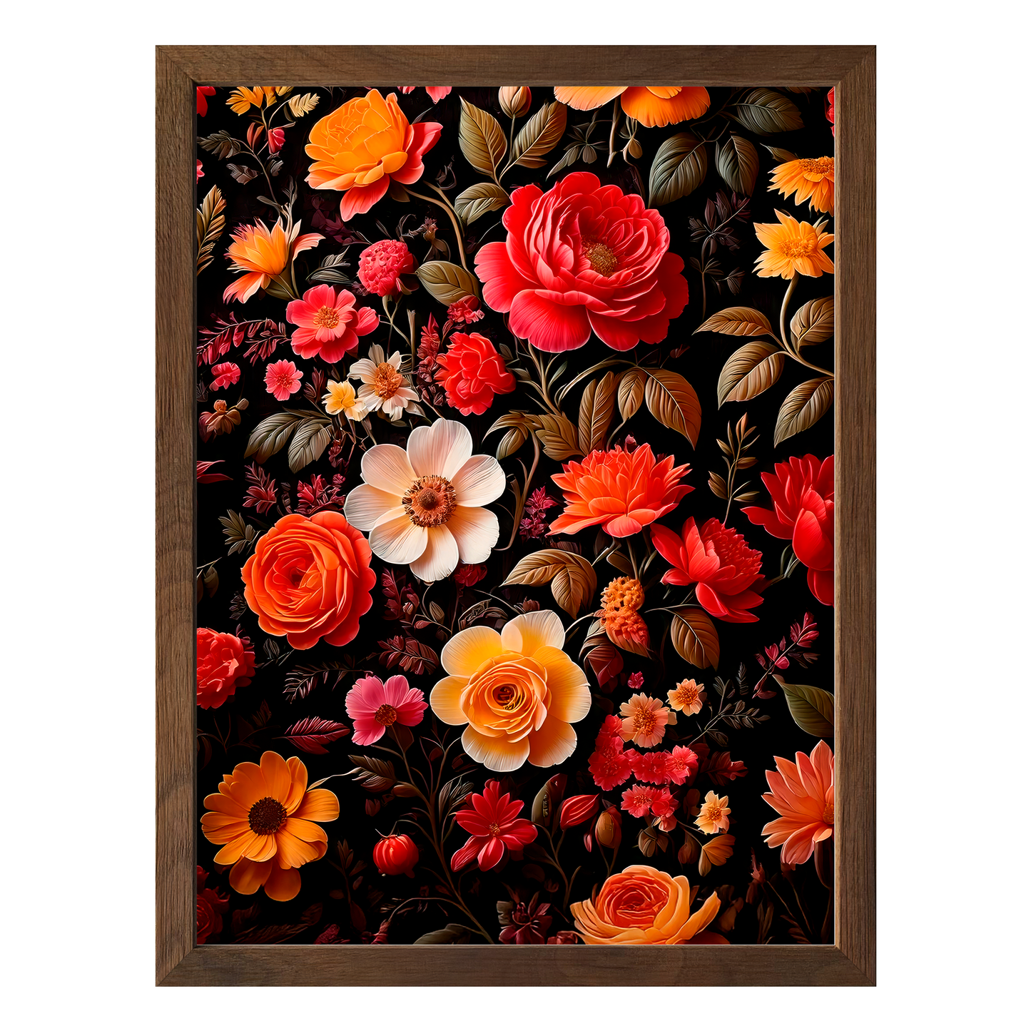 Vibrant Floral Symphony Framed Print