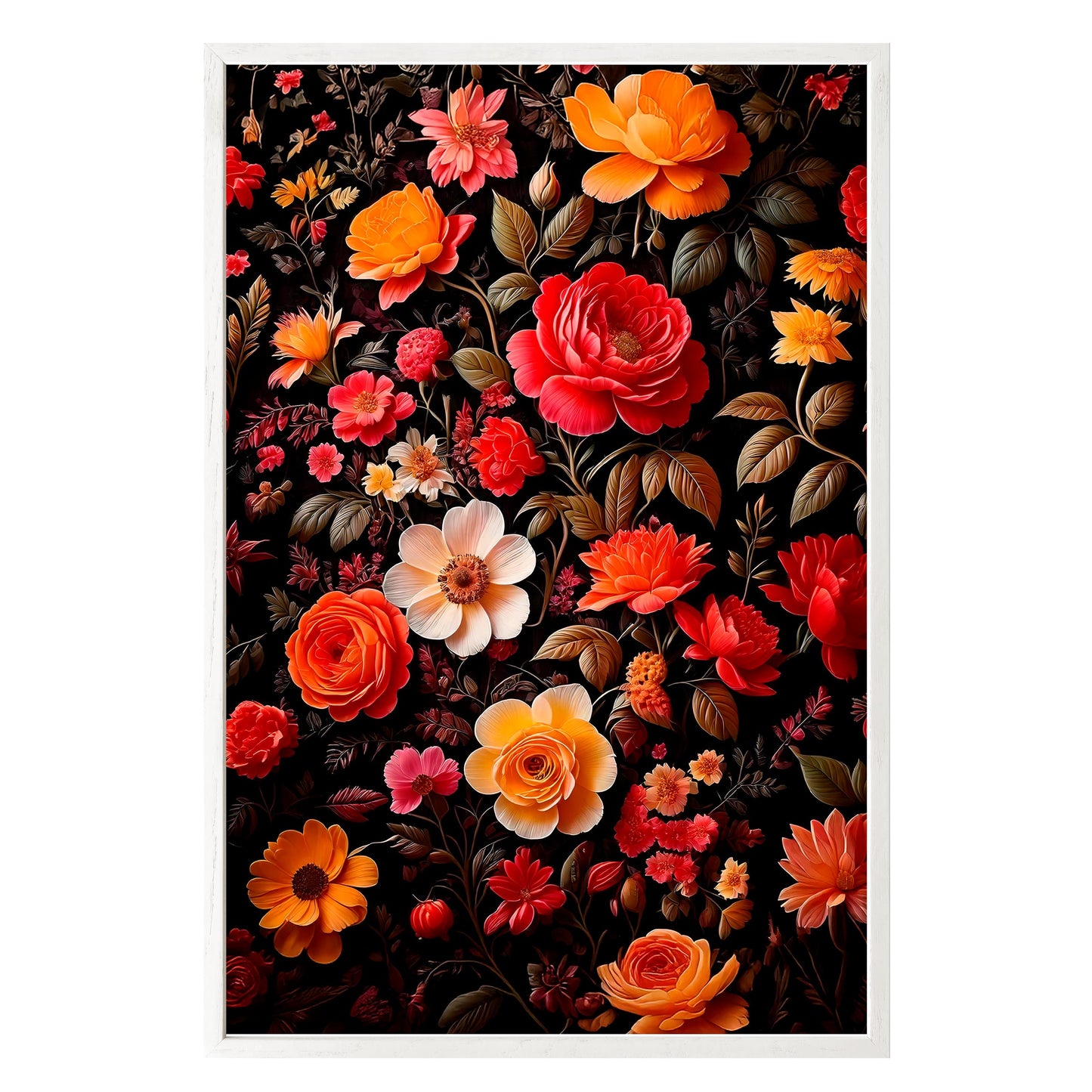 Vibrant Floral Symphony Framed Print