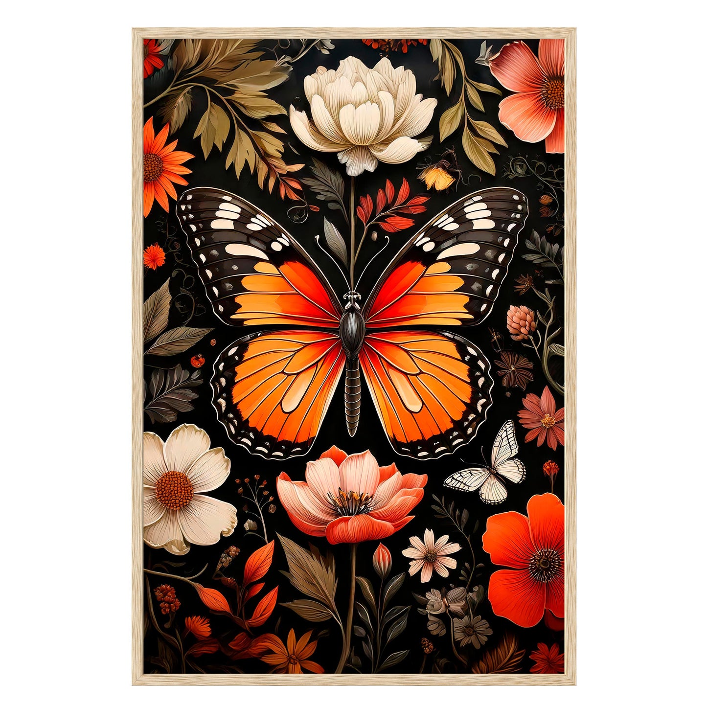 Vibrant Monarch Framed Print