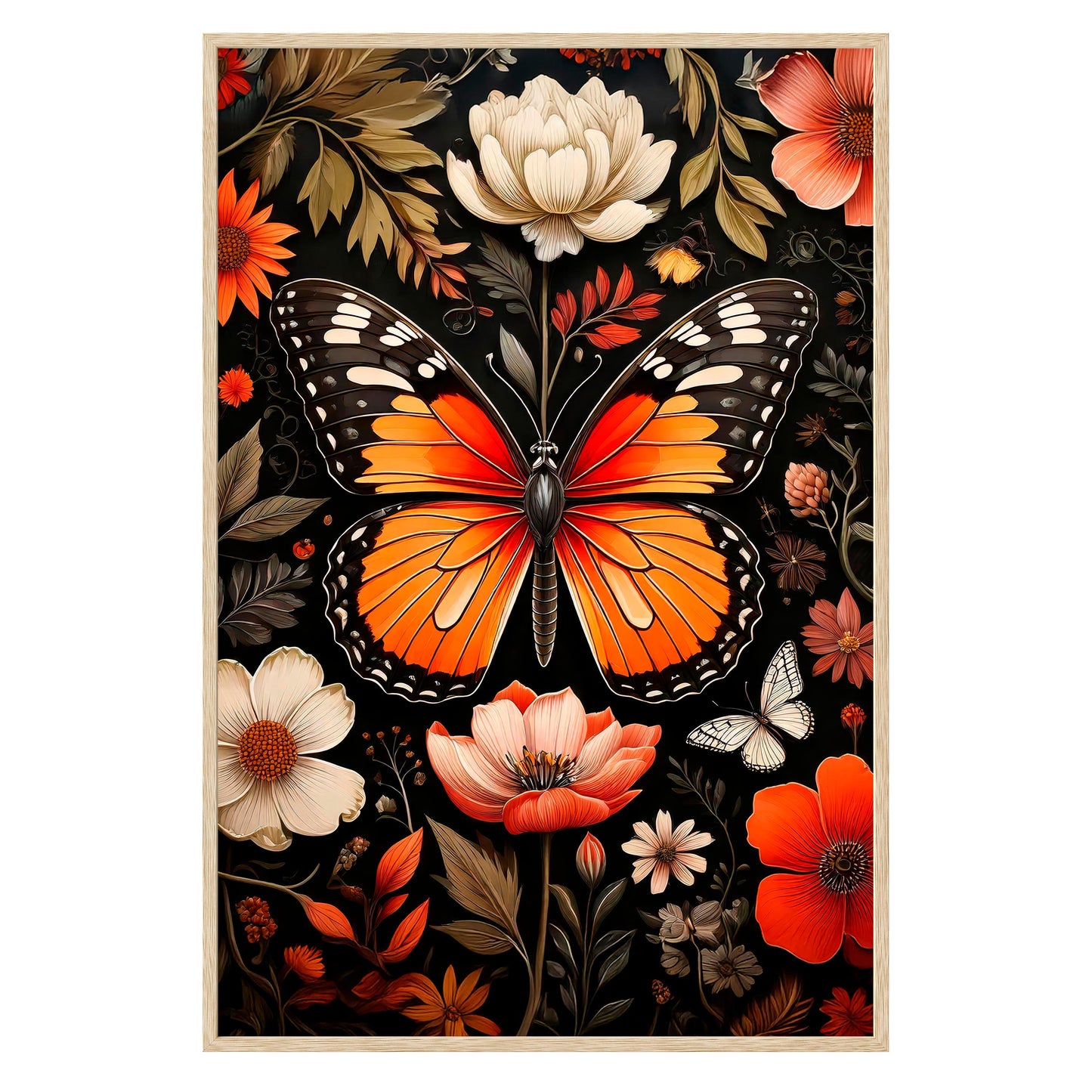 Vibrant Monarch Framed Print