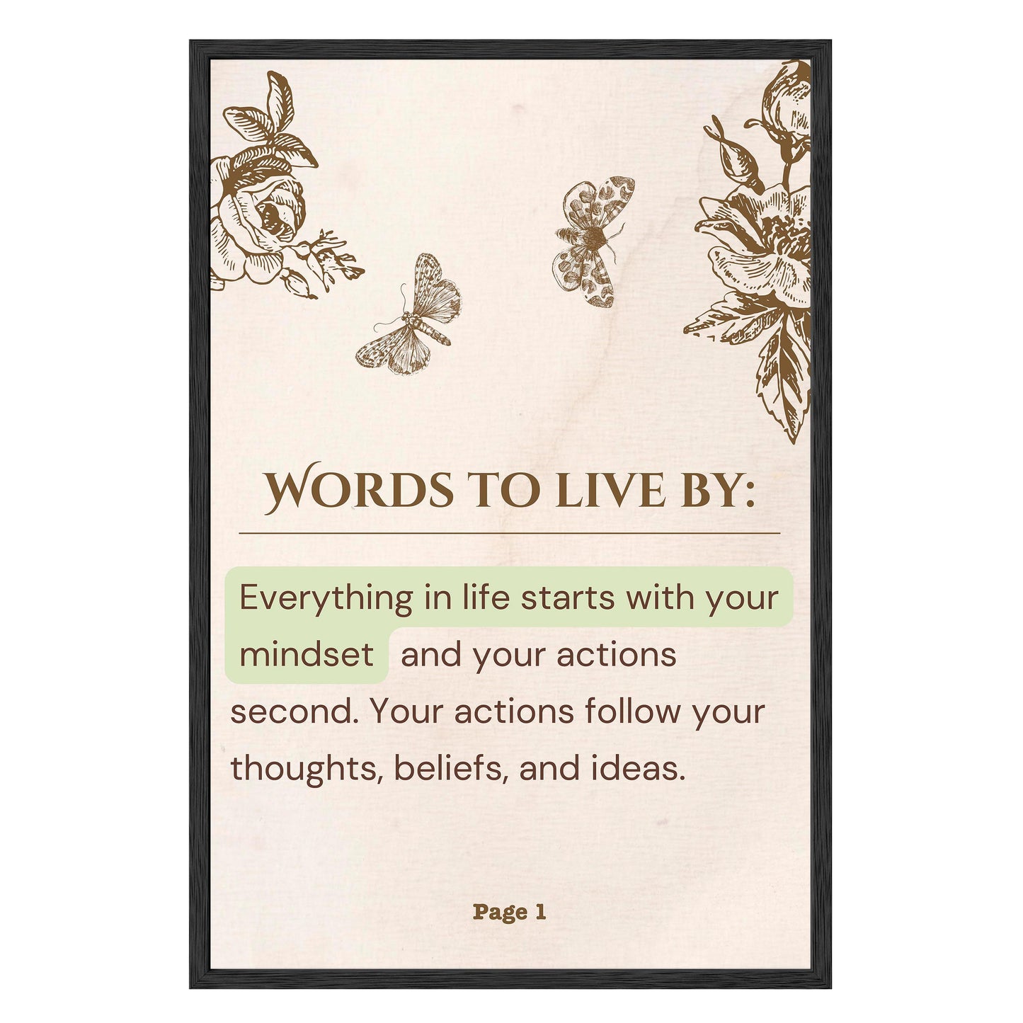 Words to Live By - Framed Print - Masterpiece Print