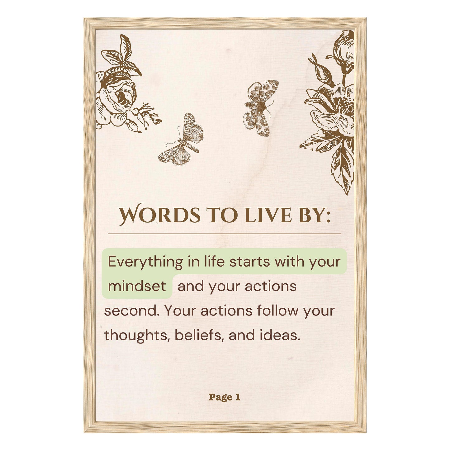 Words to Live By - Framed Print - Masterpiece Print