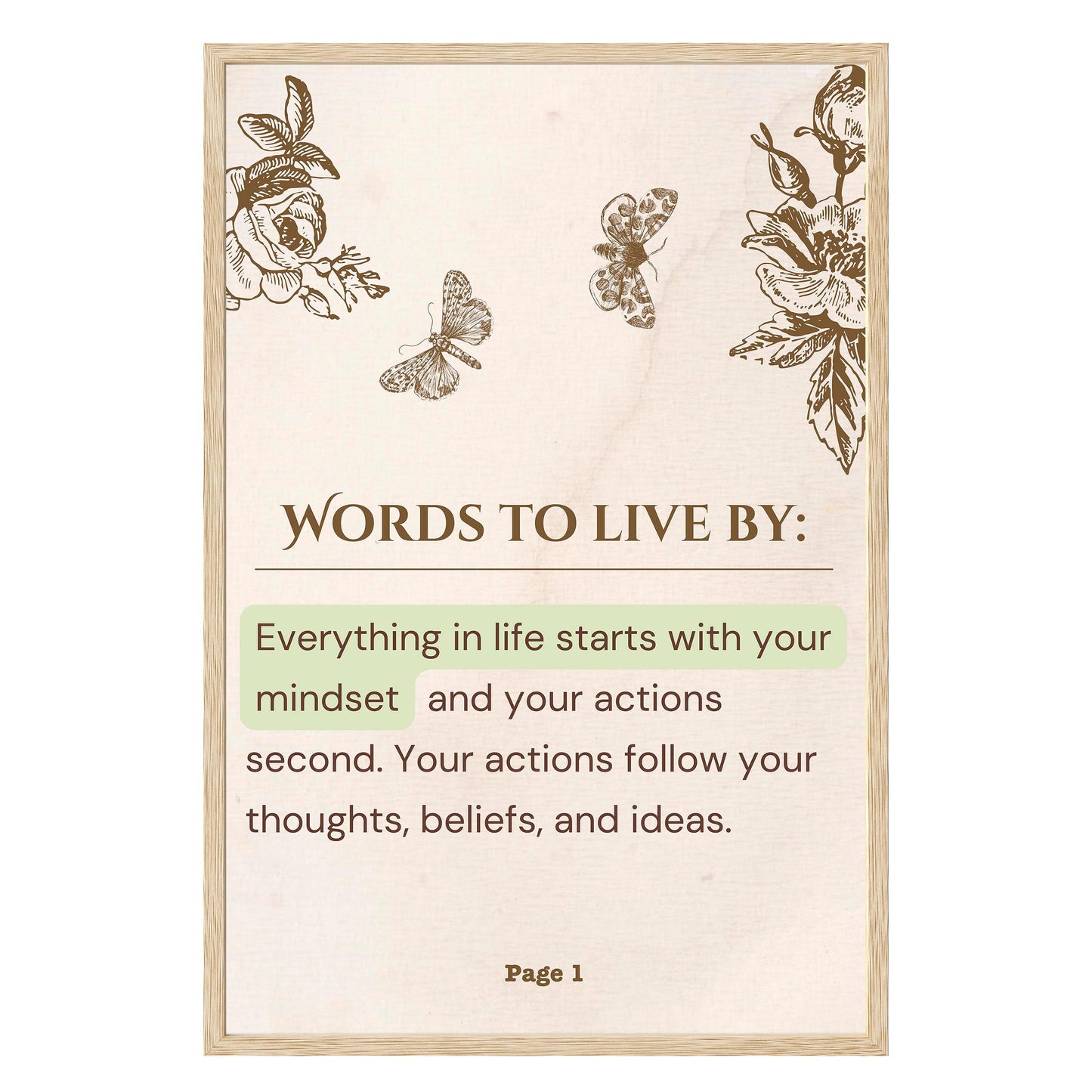 Words to Live By - Framed Print