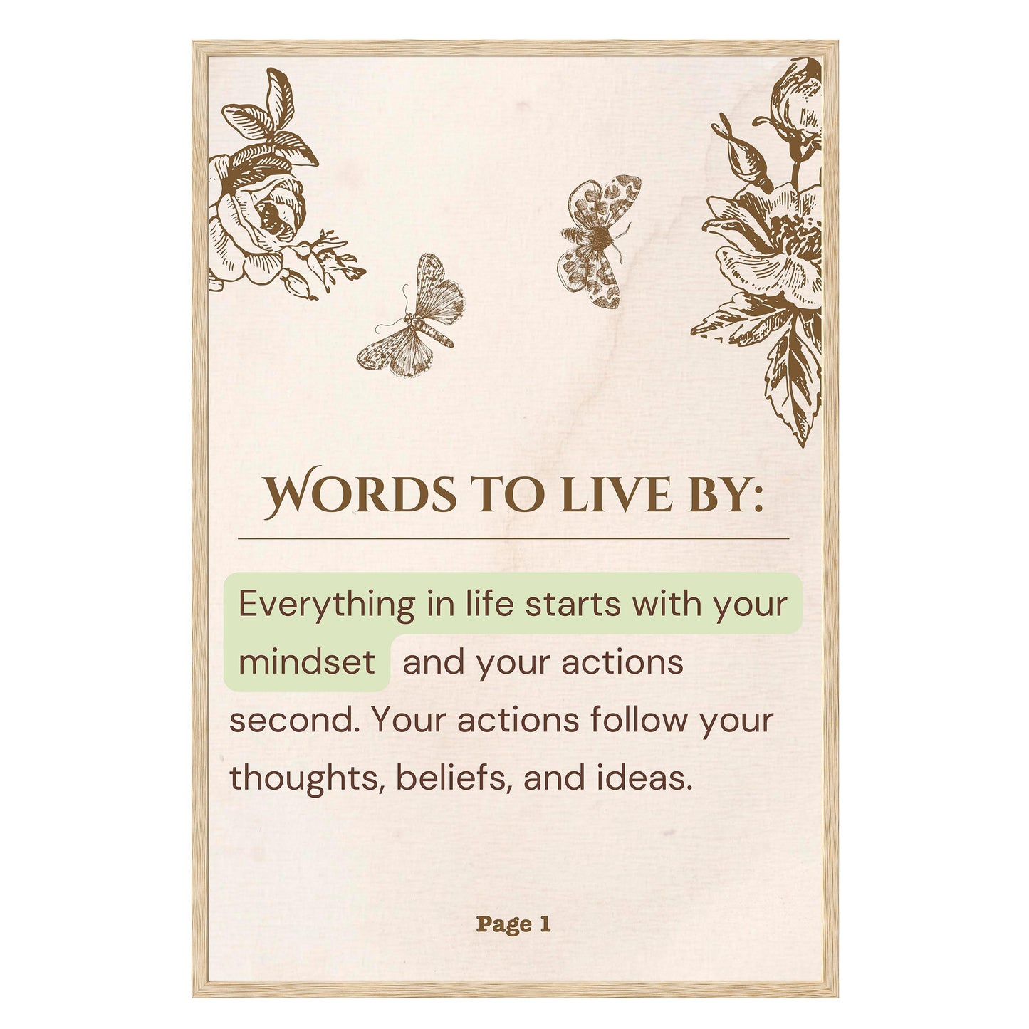Words to Live By - Framed Print