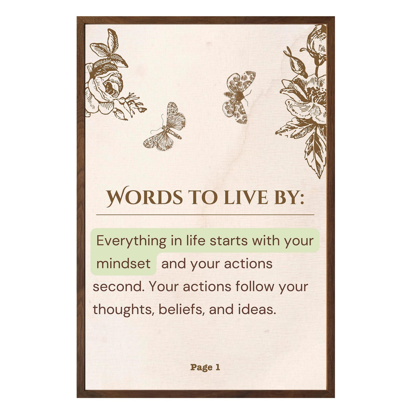 Words to Live By - Framed Print
