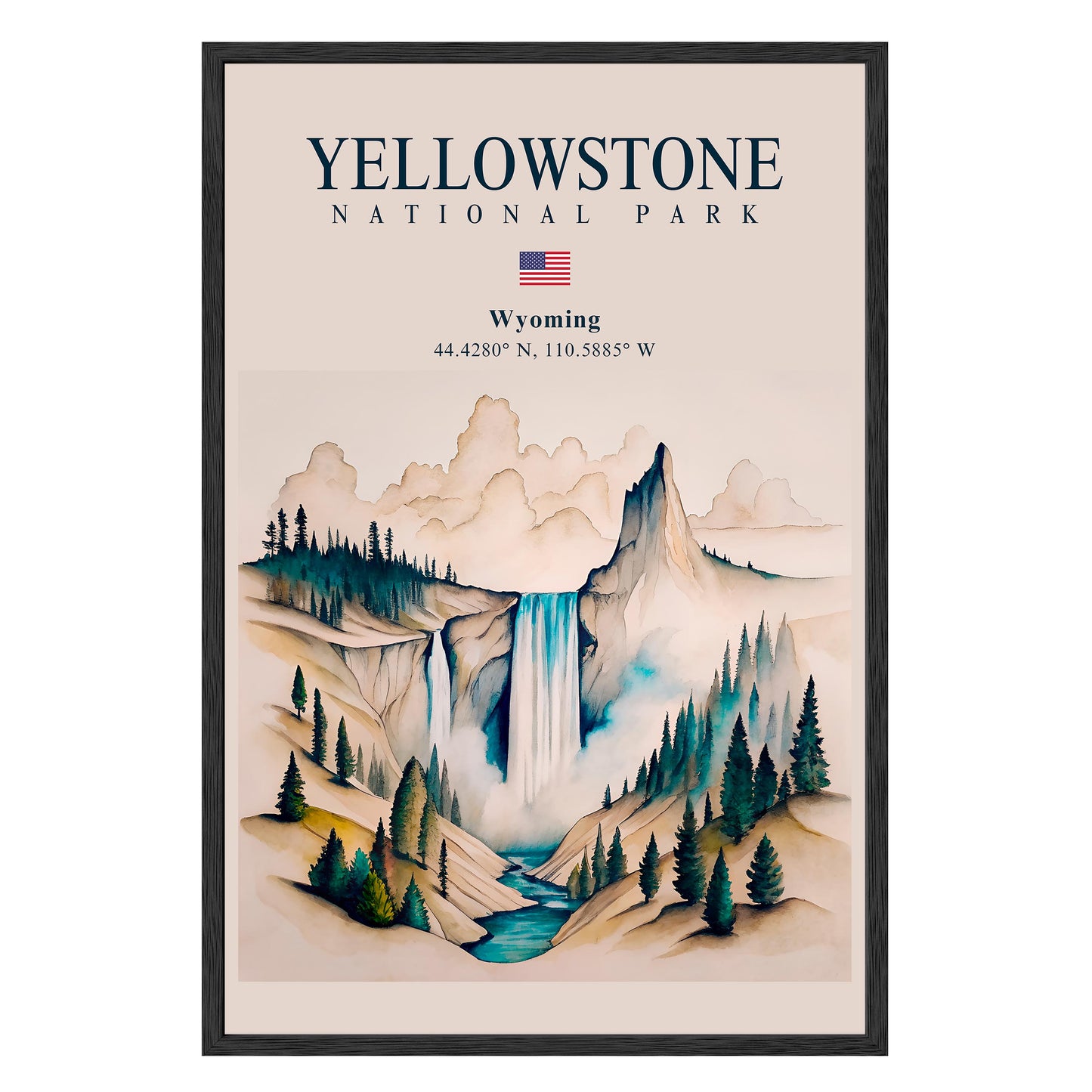 Yellowstone National Park Framed Print - Masterpiece Print