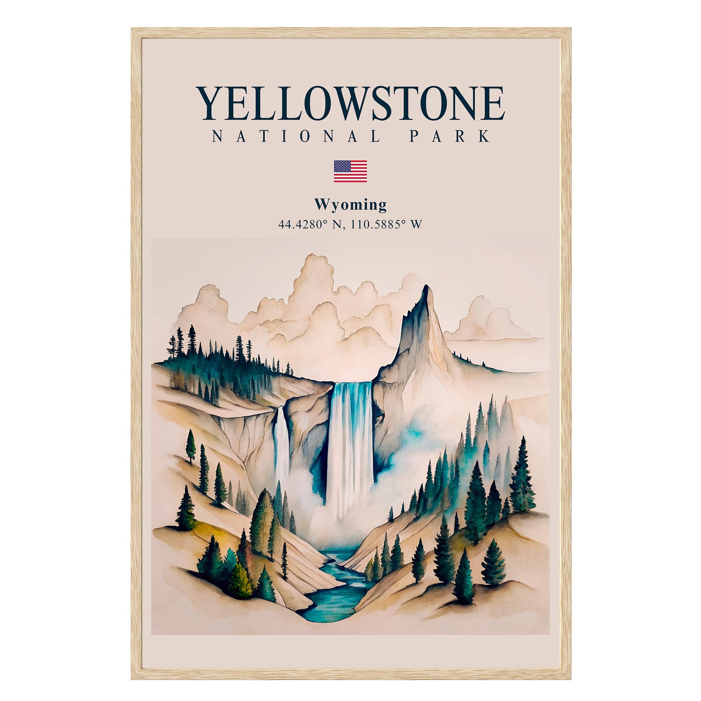Yellowstone National Park Framed Print - Masterpiece Print