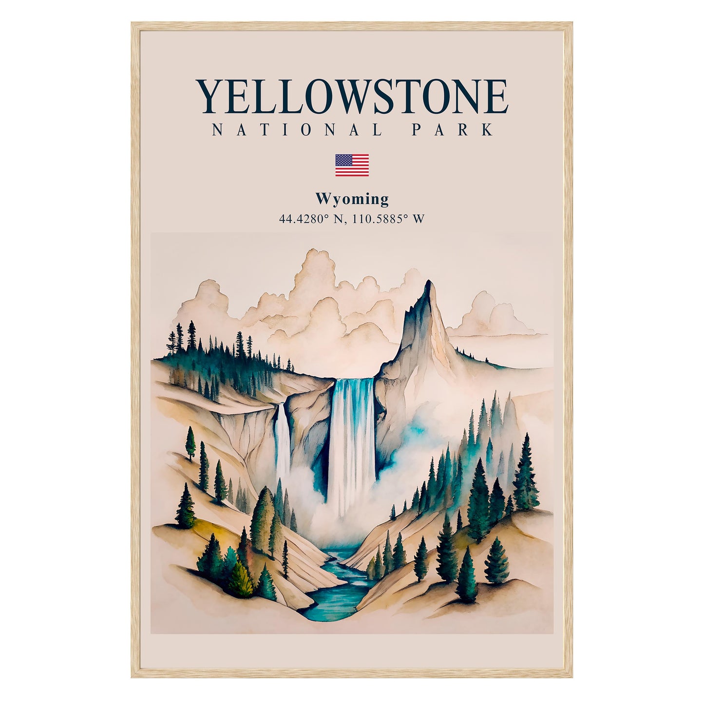 Yellowstone National Park Framed Print - Masterpiece Print