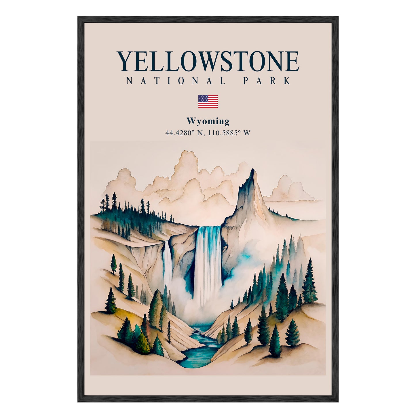 Yellowstone National Park Framed Print - Masterpiece Print