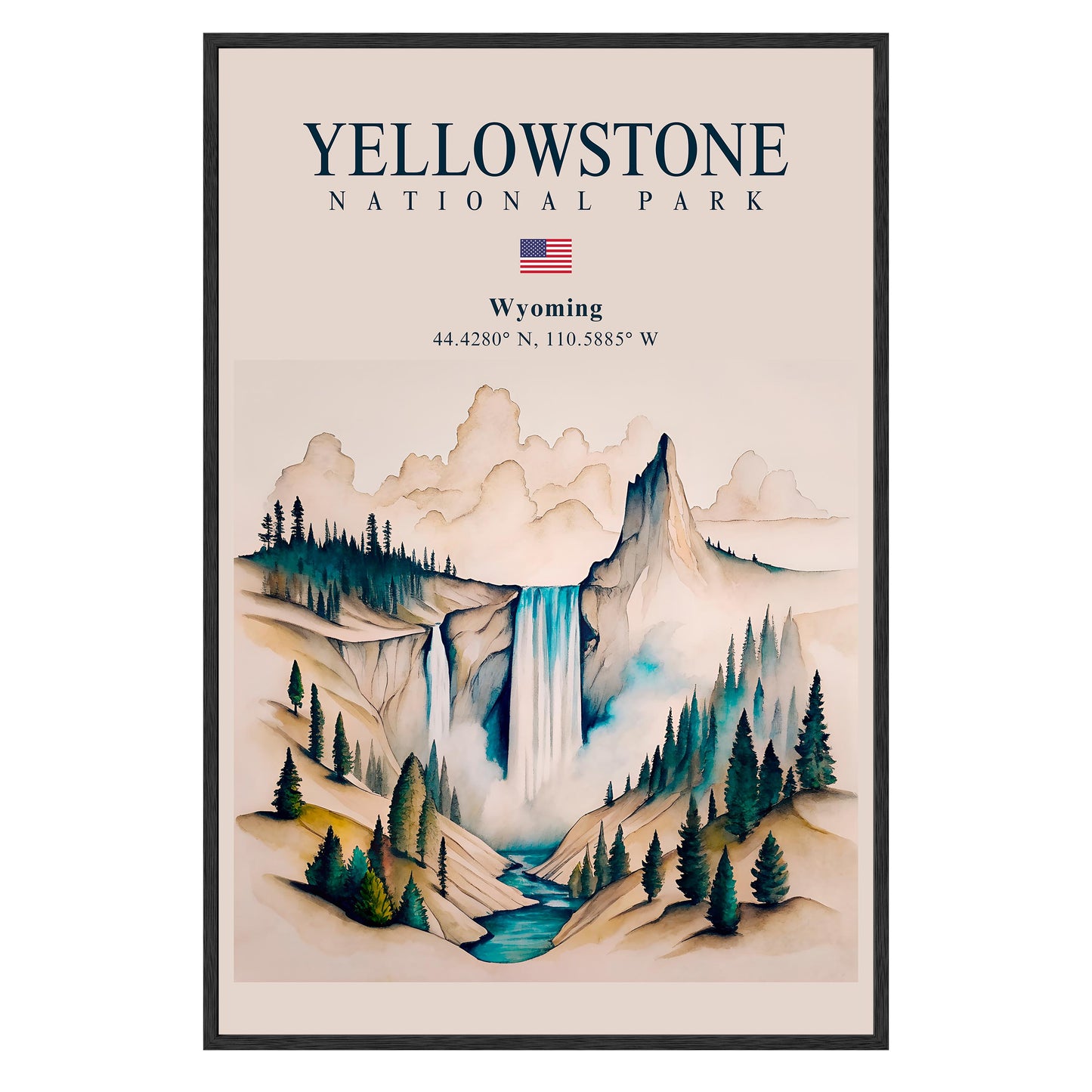 Yellowstone National Park Framed Print - Masterpiece Print