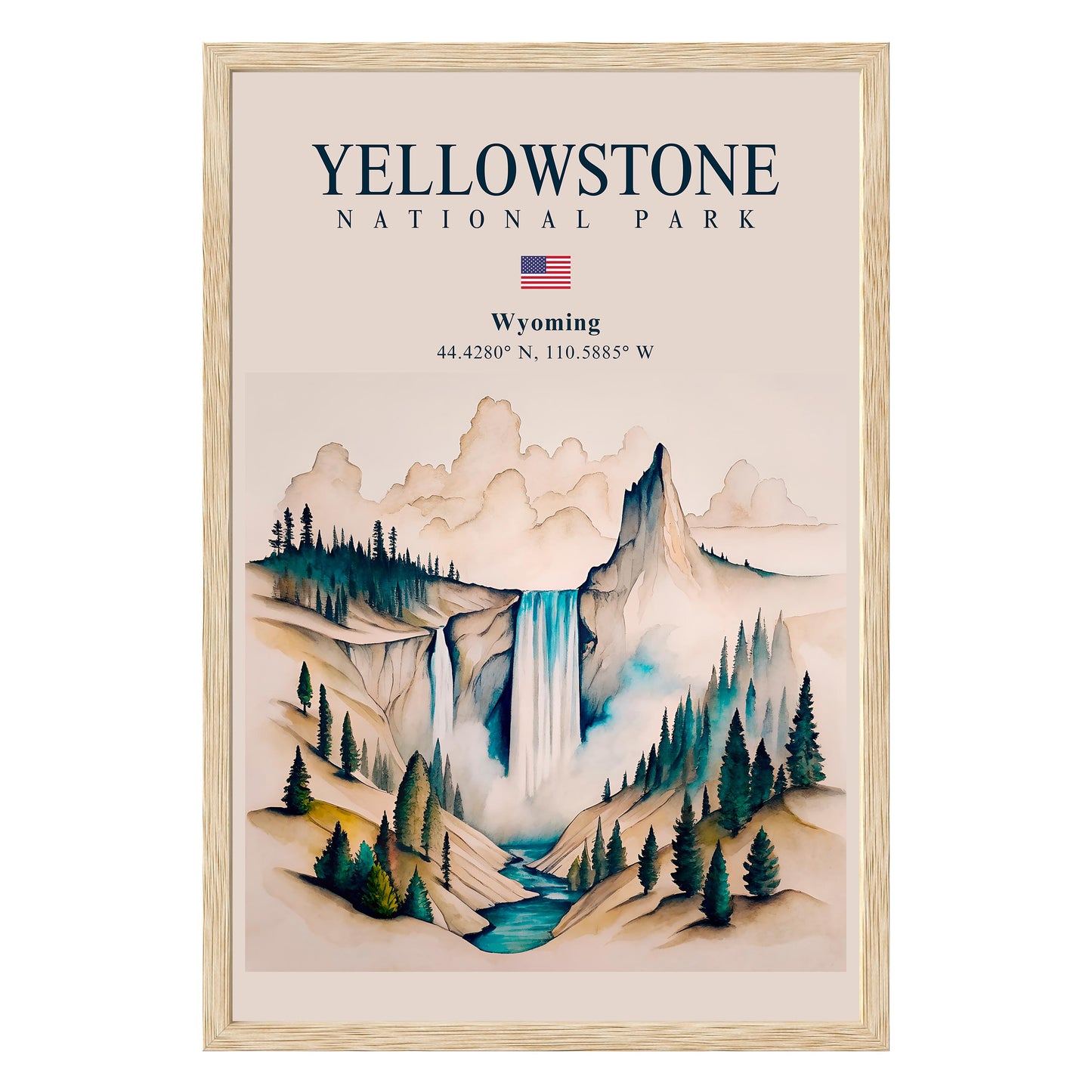 Yellowstone National Park Framed Print - Masterpiece Print