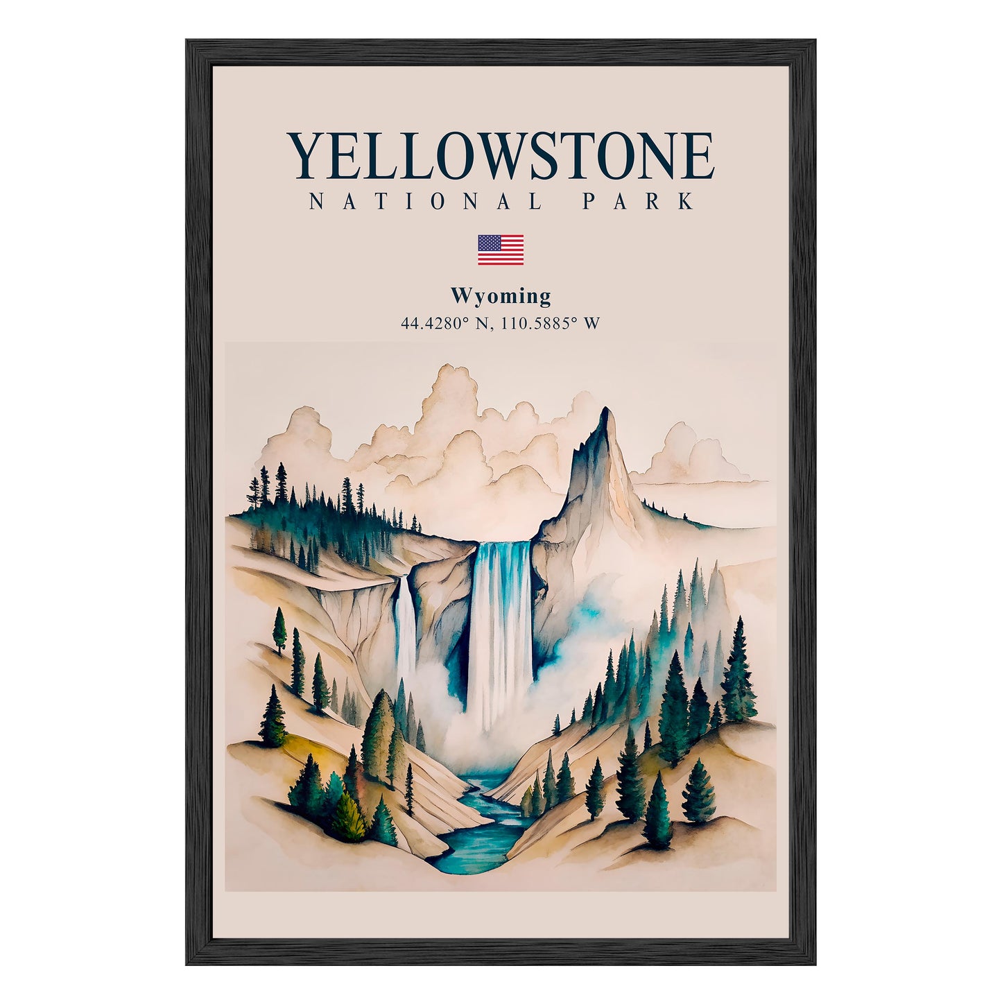 Yellowstone National Park Framed Print - Masterpiece Print