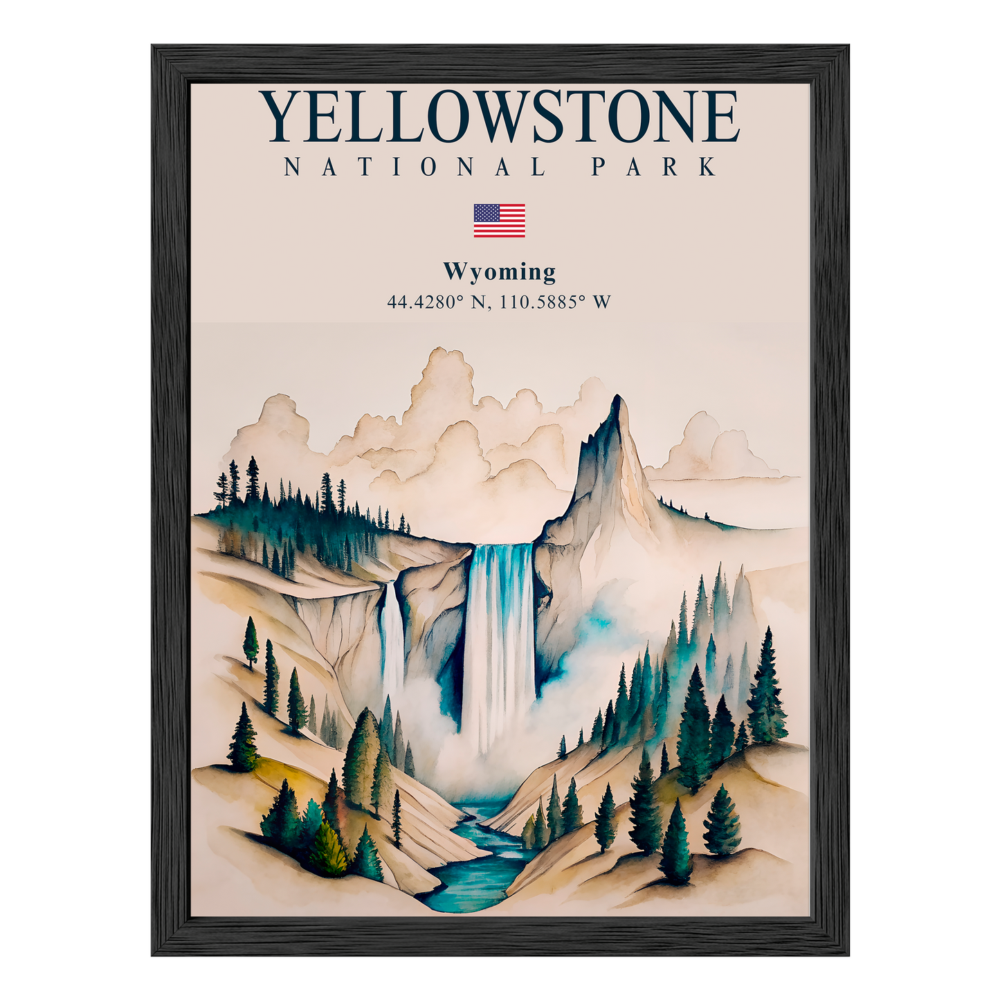 Yellowstone National Park Framed Print - Masterpiece Print